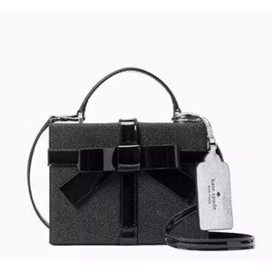 Kate Spade Wrapping Party Gift Box Glittering Crossbody Handbag Black
